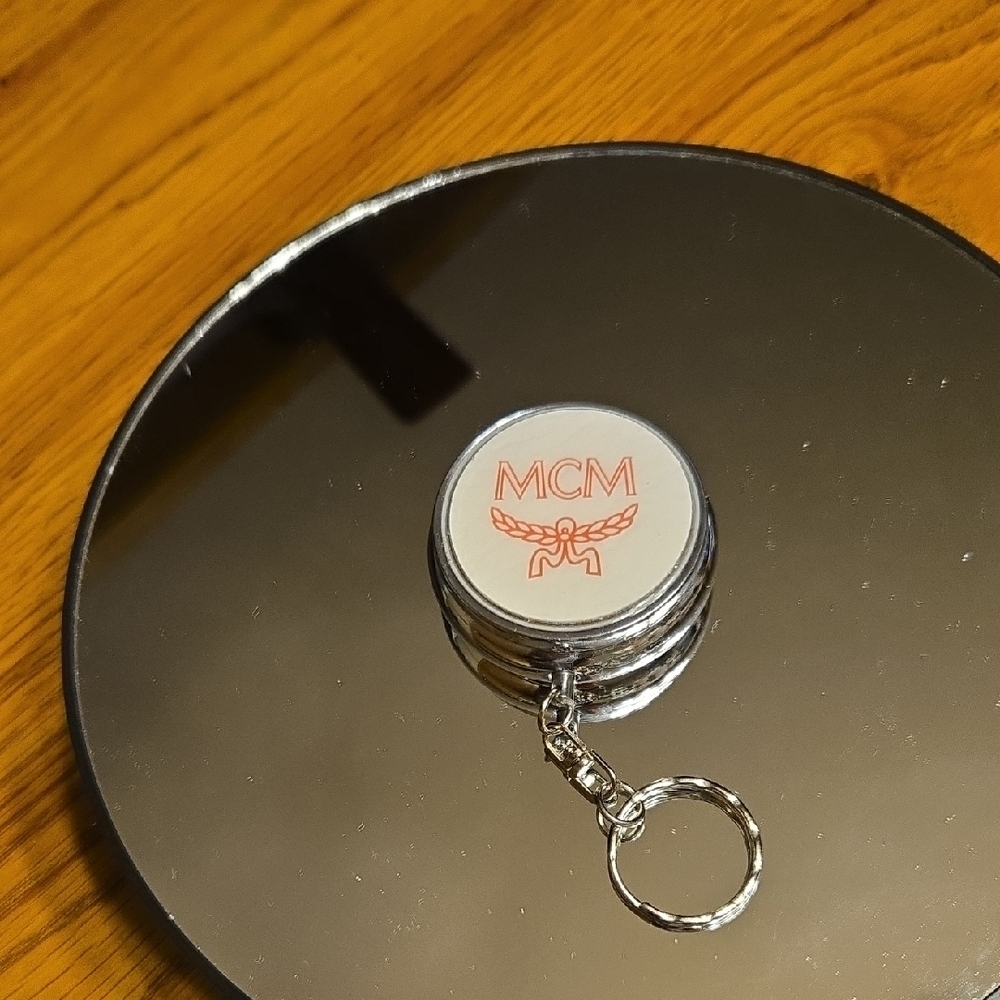 MCM Upcycled Pillbox/ Keychain NWOT